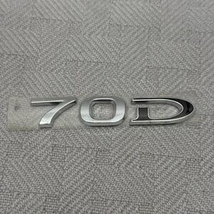 Tesla 70D Emblem Silver Car Emblem